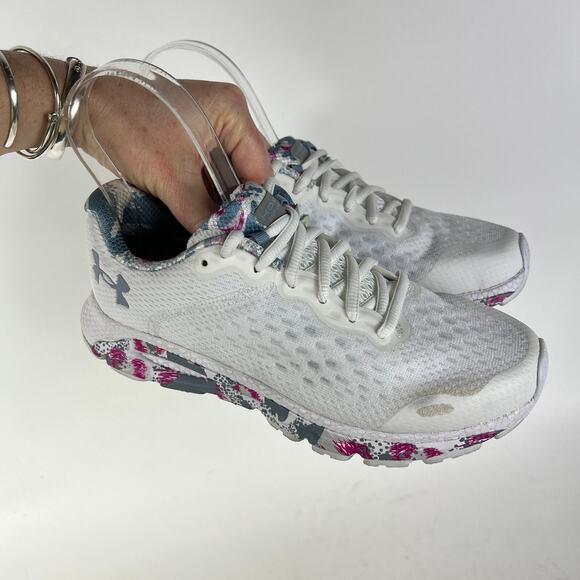 Under Armour HOVR Infinite 3 HS Sneakers Women's 6 White athletic Camo Mesh gym - Picture 10 of 13